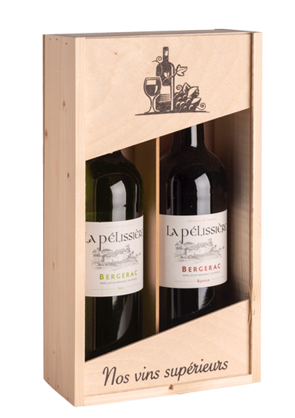 Kist La Pélissière Bergerac Rood / Wit – 2 x 75cl