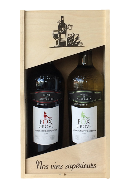 Kist Fox Groove rood / wit – 2 x 75cl