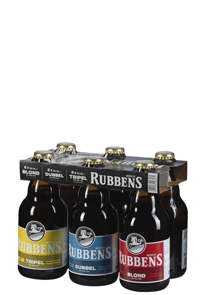 Rubbens BLOND/DUBBEL/TRIPEL Clips/6 – 33cl